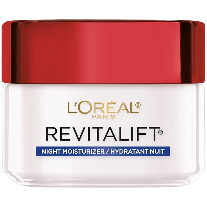 L'Oreal Paris, RevitaLift Anti-Wrinkle + Firming Night Cream Moisturizer 1.7 oz (Pack of 2)