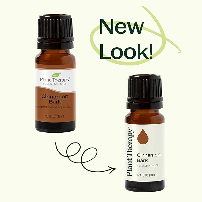 Plant Therapy Cinnamon Bark Essential Oil 10 mL (1/3 oz) 100% Pure, Undiluted, Cinnamon Oil for Diffuser, Spray, Candle Making, Spicy, Sweet Scent, Therapeutic Grade