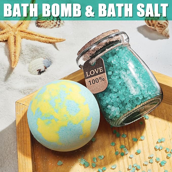 Birthday Gifts for Women Friendship, Ocean Relaxing Spa Gifts Basket for Women Self Care Gifts, Thank You Gifts Bath Set Mothers Day Gifts for Mom Her Best Friend Wife Sister Coworker Nurse Teacher