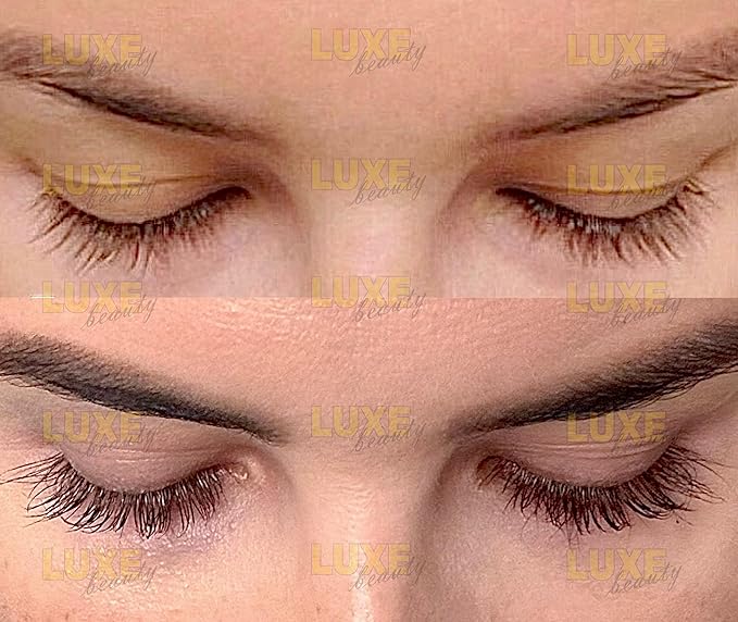 LUXE Beauty Lash Serum for Dark Long Sexy Lashes - Nourishing Sensitive Eye Formula for Darker Longer Lashes - all Natural Lash and Thicker Eyelashes - 0.23 ounce