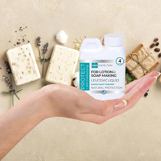 Skin Perfection Leucidal Liquid - Natural Preservative for Lotion Making - DIY Lotion Making Supplies Natural Preservatives for Cosmetics & Compatible with Lotion-Making Serums - 4oz