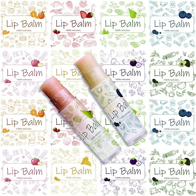 CRASPIRE Lip Balm Labels 80pcs Homemade Logo)