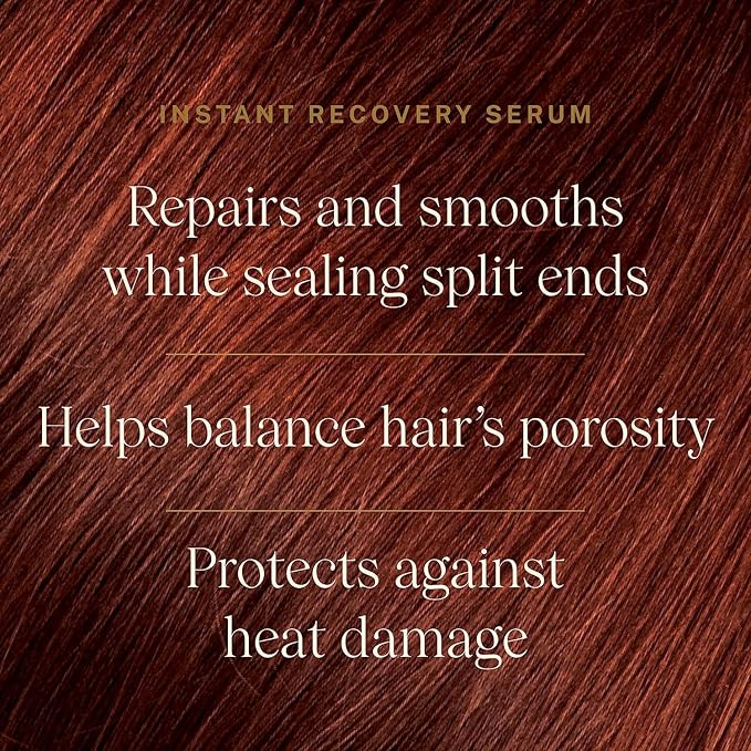 JVN Complete Instant Recovery Leave-In Anti Frizz Serum, Repairs Hair & Protects Against Heat Damage, Smoothing Serum for All Hair Types, Travel Size, 0.84 Fluid Ounces