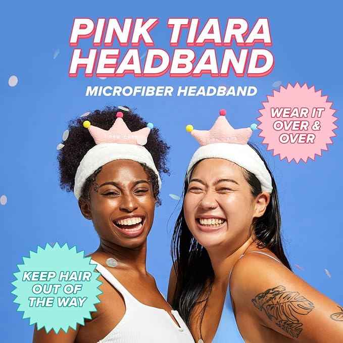 I DEW CARE Sheet Mask Pack - Hot as Sheet 5-Day Eye&Face Multi-masking Set + Face Wash Headband - Pink Tiara Bundle