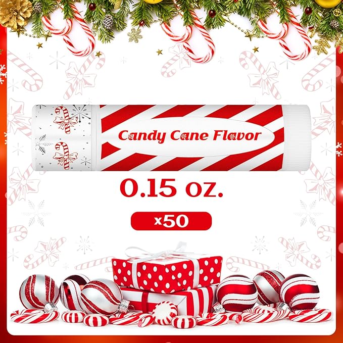50 Pack Christmas Candy Peppermint Cane Employee
