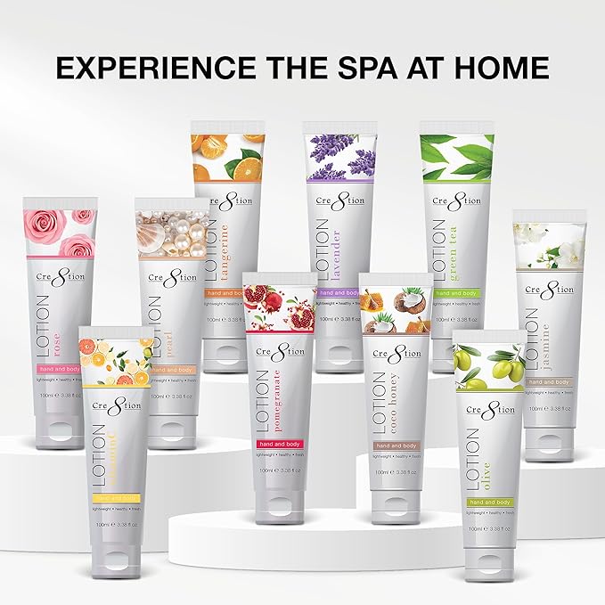 Cre8tion Premium Hand and Body Lotion, Made in Korea (Olive)