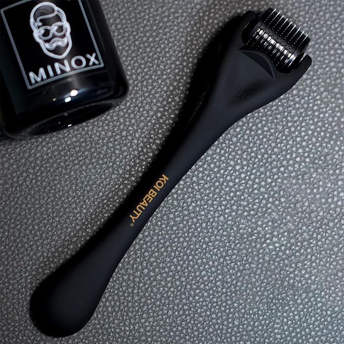 Koi Beauty Derma Roller Titanium Microneedling Roller, 540 Microneedle Roller, Premium Micro Needling Roller for Men Women, Micro Needle Roller