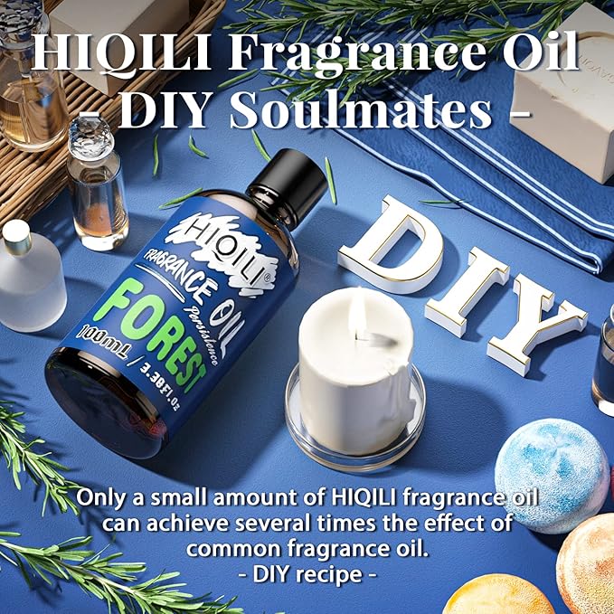 HIQILI Forest Essential Oil Mild Freshing Fragrance Oil for Diffuser Body Massage Candle Soap Perfume Lotion Making 3.38 Fl Oz Halloween Thanksgiving