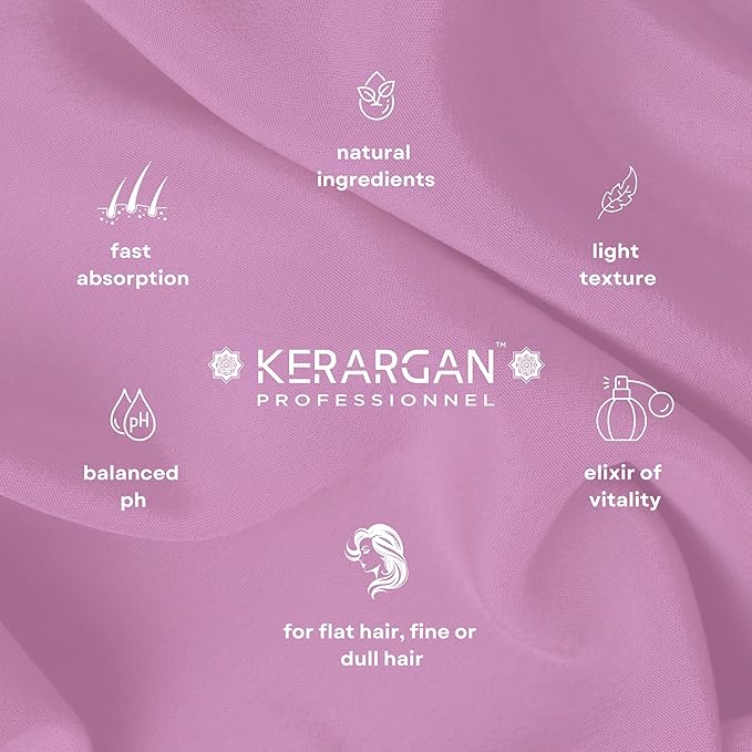 KERARGAN - Volumizing Hair Mask with Biotin & Collagen - For Flat, Thin, Dull Hair - Enhanced Volume & Shine - Sulfate-Free, GMO-Free, Mineral Oil-Free - 16.9 Fl oz