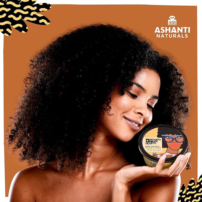 Bouffants Bundle - African Black Soap (8oz) | Whipped Shea Butter Souffle (Midnight Amber)