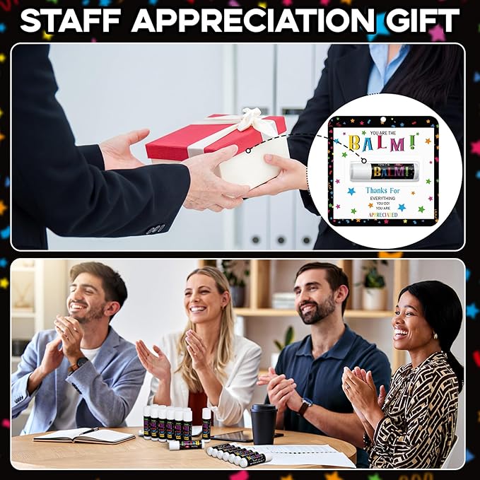 15 Pack Teacher Appreciation Gifts Bulk Lip Balms Employee Staff Team Thank You Gifts Nurse Volunteers Pastor Appreciation Party Gifts Favors for Women Men Coworkers Club You're the Balm