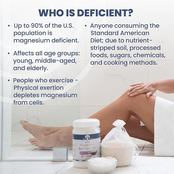 Health and Wisdom Magnesium Bath Salt - Magnesium Chloride Flakes for Bath Soak, 4X Epsom Salt Concentration, Unscented Formula, Dead Sea Sourced, Resealable Bag, Zero Additives - 88 Ounces