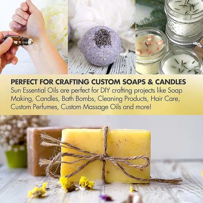 Sun Essential Oils - Clean The Air Essential Oil 16oz for Aromatherapy, Diffuser, Soothing, Calming, Eases Stress - Aromatherapy Diffuser Oil