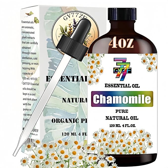 Chamomile Essential Oil (4 oz) ā 100% Pure Fragrance Oil for Diffusers, Humidifiers, Relaxation, Bath, Candles, Soap Making, DIY, Home Cleaning, Gifts ā Sweet Floral Scent