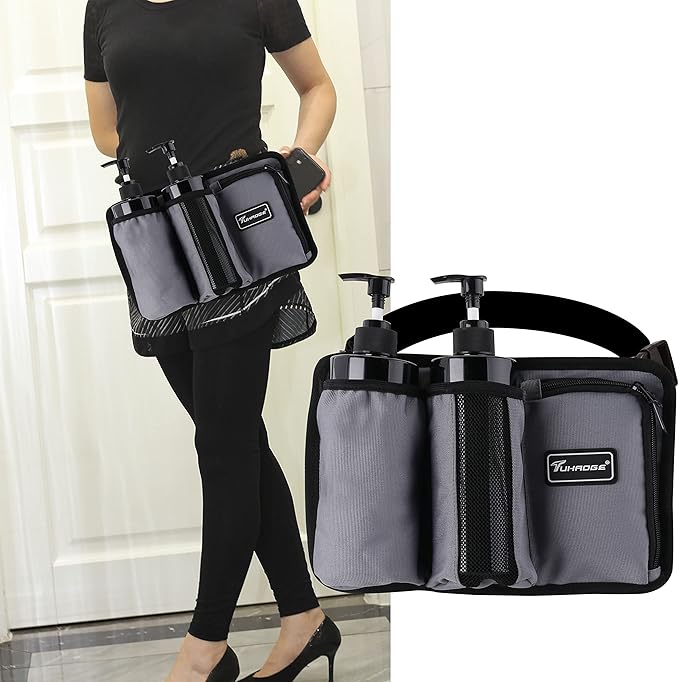 Massage Oil Holster Massage Bottle Bag Lotion Holster Massage Therapist Massage Oil Holster Massage Lotion …(3kd9D-Gray)