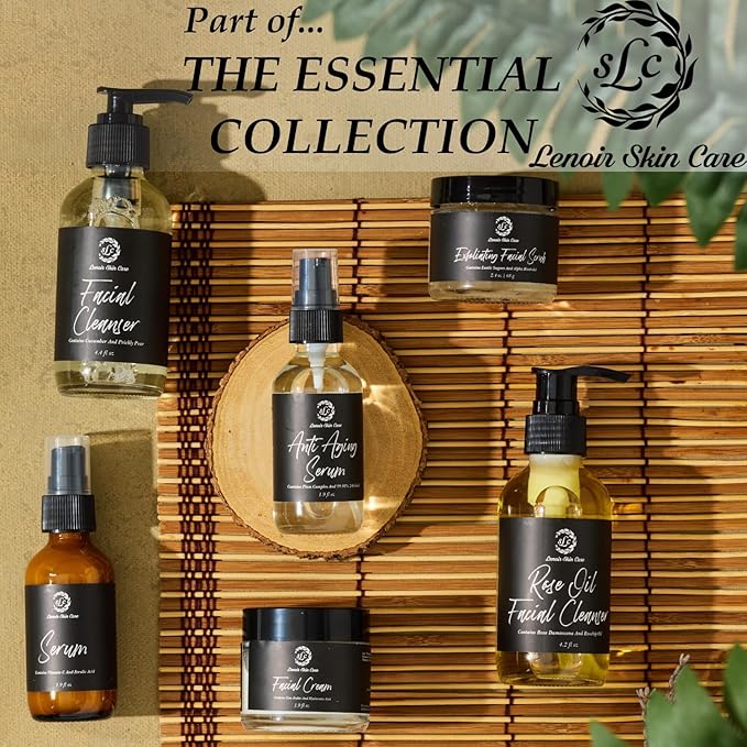 Facial Cleanser (4.4 fl.oz/130ml) | Gentle Face Wash for Women | Acne Fighting Face Cleanser | Anti-Aging Formula | Prickly Pear & Hibiscus Infused | Essential Collection