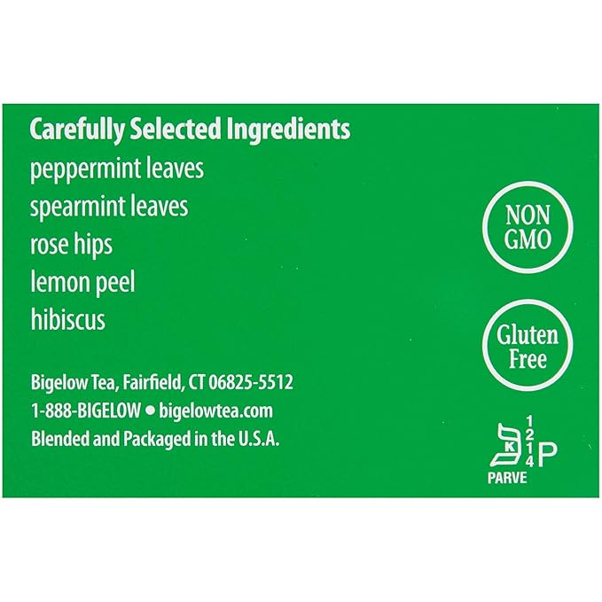 Bigelow Mint Medley Herbal Tea Bags 28-Count Box (Pack of 1) Mint Tea Bags Peppermint & Spearmint Herbal Tea All Natural Gluten Free