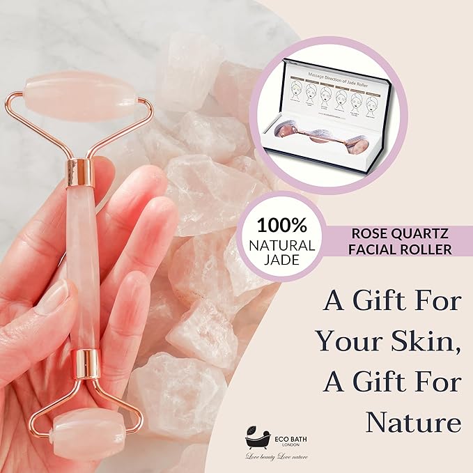 Jade Face Roller - Rose Quartz