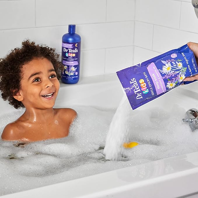 Dr Teal's Kids Gentle Epsom Salt, Sleep Soak with Melatonin & Essential Oil Blend, 2 lbs (Pack of 3)