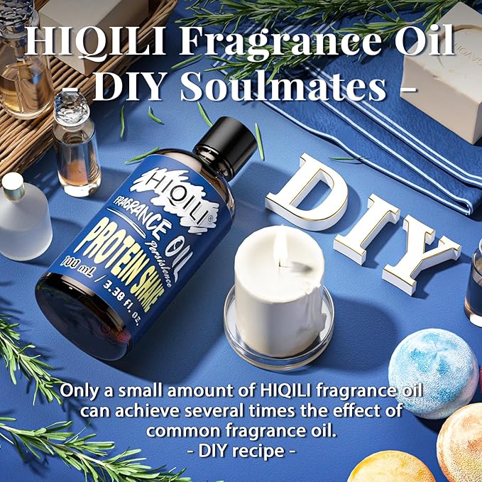 HIQILI Protein Shake Essential Oil 100ml - Fresh Fragrance Oil for Diffuser for Home, Long Lasting Scented Oil for Aromatherapy, DIY Candle, Soap Making, Scented Body Products 3.38 Fl Oz