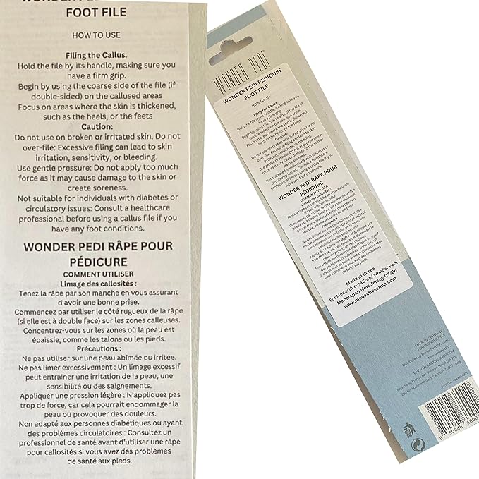 Made in Germany Double Sided Metal Foot File - Stainless Steel Feet Callus Remover - Feet Scrubber Dead Skin - Heel Scraper Cracked Heels Repair Professional Foot Rasp.