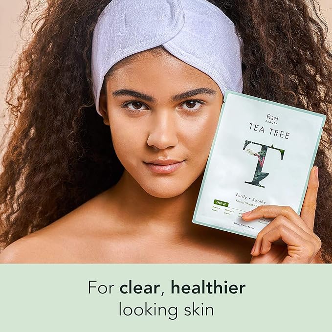 Rael Spot Care Bundle - Microcrystal Spot Cover (9 Count) & Rael Bamboo Facial Sheet Mask (Tea Tree, 5 Count)