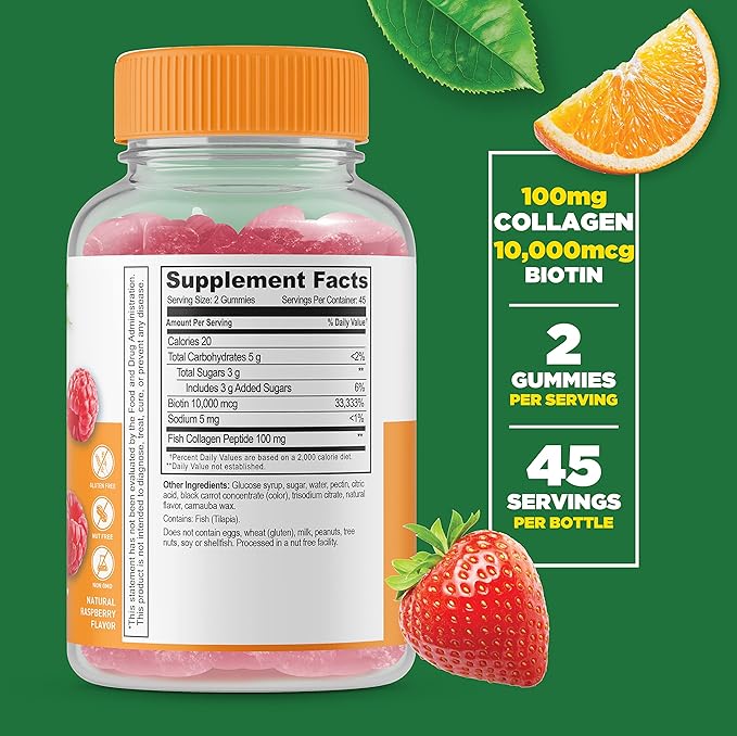 Lifeable Probiotic 2 Billion CFU + Collagen & Biotin, Gummies Bundle - Great Tasting, Vitamin Supplement, Gluten Free, GMO Free, Chewable Gummy