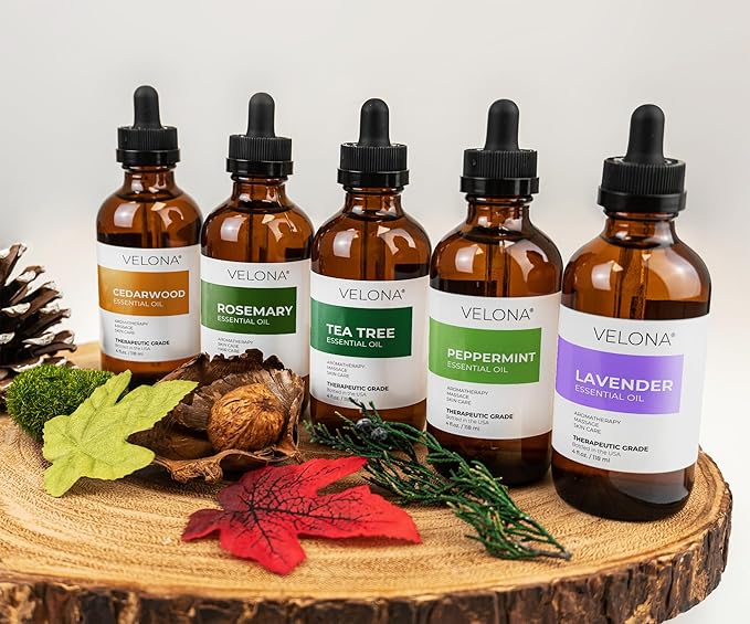 velona Cedarwood Essential Oil 4 Fl Oz | Therapeutic Grade 100% Pure and Natural | for Aromatherapy Diffuser, Massage, Skincare, Haircare, Soapmaking