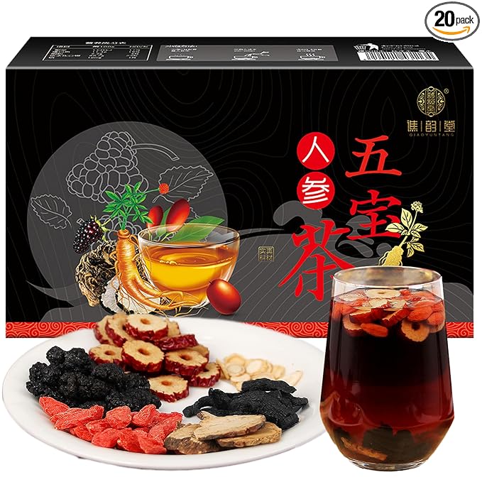 Wubao Tea Men's Tea Husband Tea Men's Kidney Tea Supplement Root Eight Treasure Five Tea 500g (25g/bag total 20 bags) 五宝茶 男人茶 老公茶男人生肾茶补养根八宝五宝茶500g(25克/袋共20袋)