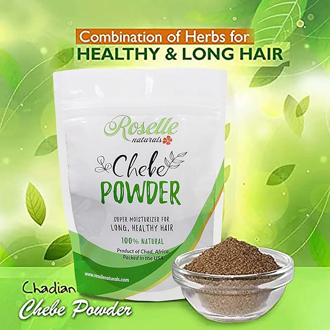 Roselle Naturals Chebe Powder Imported from Chad, Africa 100g - African Chebe Powder for Hair Growth, Deep Moisturizing Hair Growth, Chebe Hair Mask