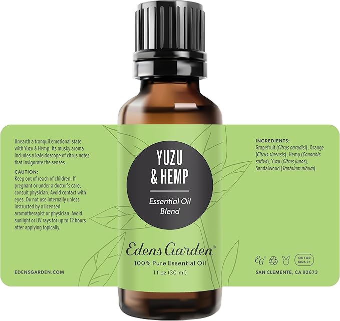 Edens Garden Yuzu Cannabliss Essential Oil Blend- 100% Pure Premium Grade, Undiluted, Natural, Therapeutic, Aromatherapy, The Best for Skin, Face, Candle 30 ml (1 fl oz)