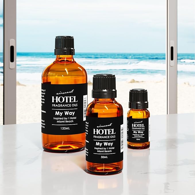 AirScent My Way Diffuser Oil Inspired by The 1 Hotel Miami Scent - Premium Fragrance Oil Blend for Ultrasonic and Waterless Diffusers and Crafting - 500 mL, 16.9 fl oz Glass Bottle
