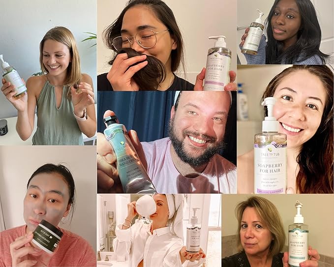 Tree to Tub Lavender Shea Butter Body Lotion for Dry Skin & Sensitive Skin Face Wash for Dry Skin - Moisturizing Sensitive Skin Lotion & Gentle Hydrating Foaming Face Cleanser for Women & Men