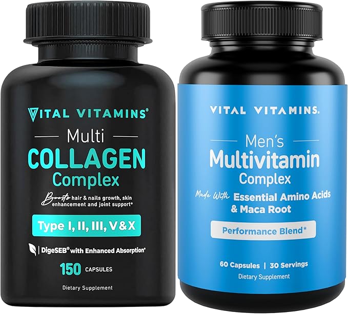 Vital Vitamins Multi Collagen Capsules + Men's Multivitamins