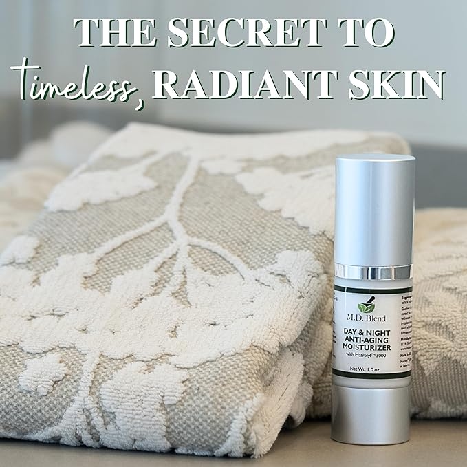 Day & Night Anti-Aging Moisturizer with Matrixyl 3000 | Premium Face Cream | Non-Irritating Skin Care For Lines, Stretch Marks, Imperfections | Patented Pentapeptide - 30ml Airless Pump