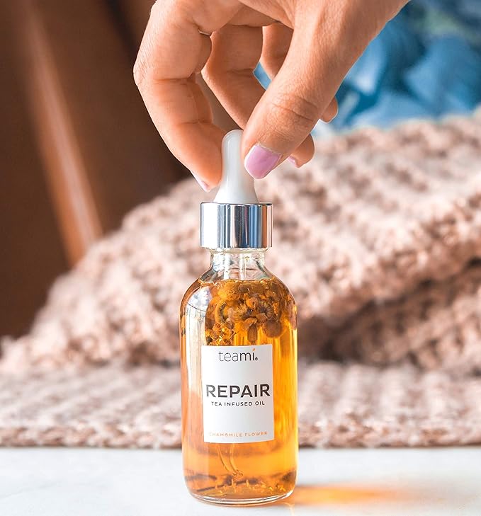 Teami Repair Jojoba Face Oil for Women with Coconut Oil, Camellia Seed & Vitamin E Oil for Skin - Facial Oil Cleanser for Sensitive, Normal, Oily & Dry Skin (2oz)