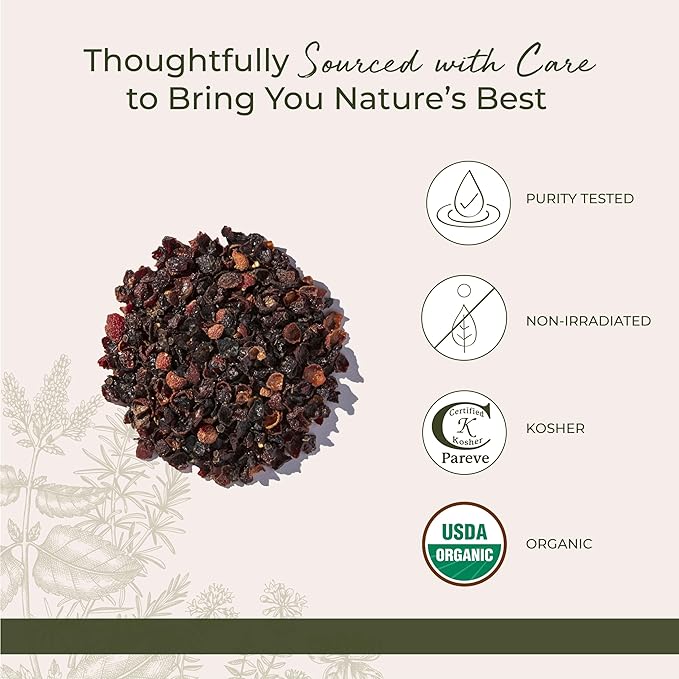 Starwest Botanicals Rosehips Organic - Dried Herb for Tea & Baking, Natural Source of Vitamin C, Seedless, Cut & Sifted, Certified Kosher, Non-GMO - Bulk 1 lb Bag