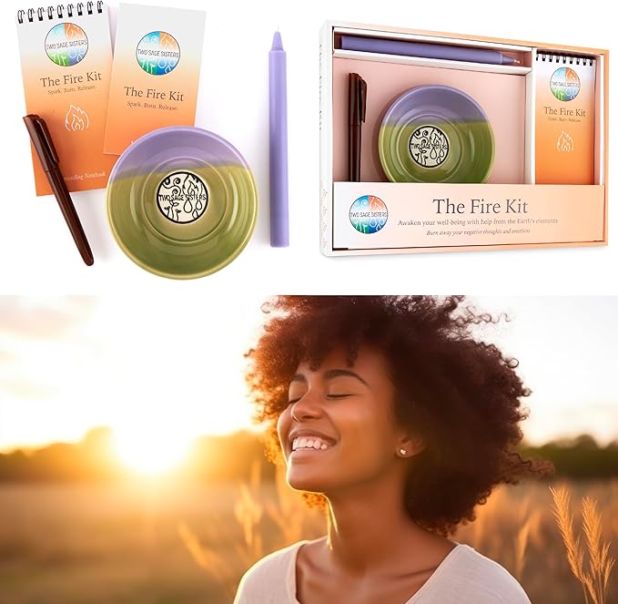 The Fire Kit – Jump Into Spring with Selfcare - Burn Negative Thoughts for Stress Relief and Healing - Care Kit By Two Sage Sisters