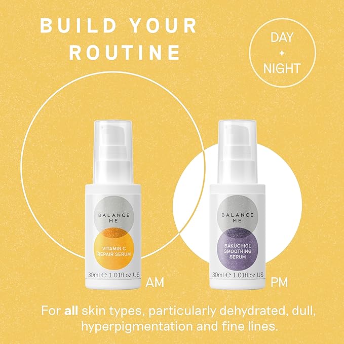 Balance Me Vitamin C Repair Serum, With Hyaluronic Acid, Reduce Age Spots & Hyperpigmentation, Anti-Ageing & Hydrating Face Serum – 100% Natural, Vegan & Cruelty Free, Made in UK, 1.01 Fl Oz