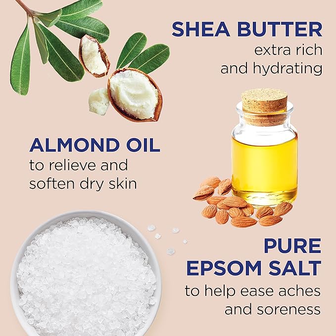 Dr Teal's Salt Soak with Pure Epsom Salt, Shea Butter & Almond, 3 lbs