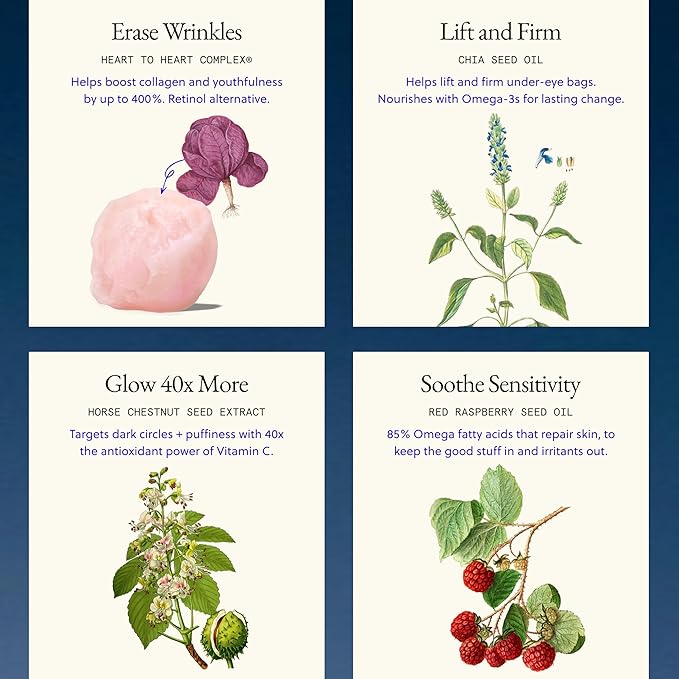 L'AMARUE Anti-Aging Under Eye Cream for Bags & Puffiness - 0.5 oz: Help Reduce Dark Circles & Wrinkle Smoothing | Gentle Retinol Alternative, Ultra-Hydrating, Eyebag Tightening | Clean & Cruelty-Free