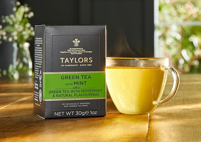 Taylors of Harrogate Green Tea with Mint, 20 Count (Pack of 1)