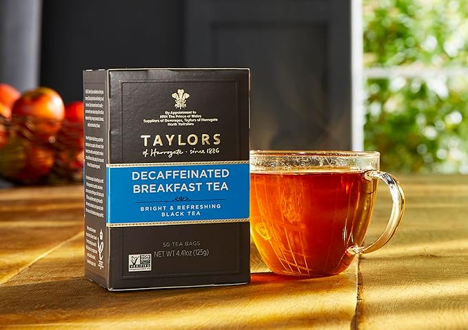 Taylors of Harrogate Decaffeinated Breakfast, 50 Teabags (Pack of 6)