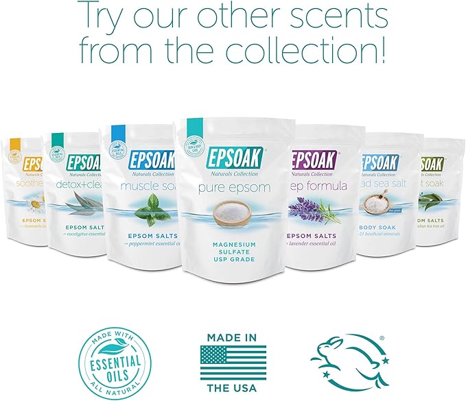 Epsoak Epsom Salt 2 lbs - Muscle Soak Bath Salts