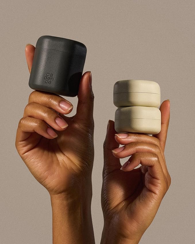 Cadence Travel Containers - Full Skincare Set - Magnetic Travel Capsules - 2 Small (0.56oz), 4 Medium Capsules (1.32oz), & Extender (1.43oz) with Multiple Labels for Better Organization - Pacific