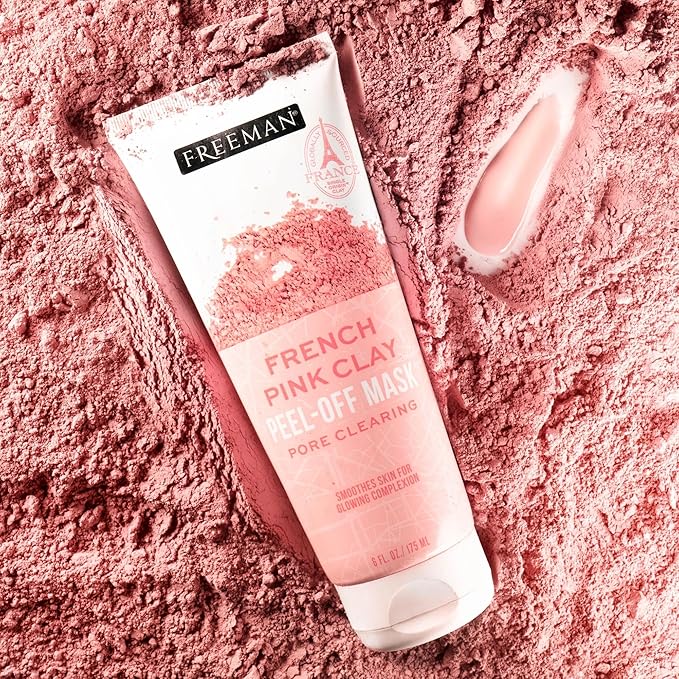 Freeman Exotic Blends Pore Clearing French Pink Clay Peel Off Facial Mask, 6 fl.oz./175 mL Tube