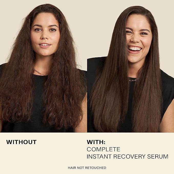 JVN Complete Instant Recovery Leave-In Anti Frizz Serum, Repairs Hair & Protects Against Heat Damage, Smoothing Serum for All Hair Types, Travel Size, 0.84 Fluid Ounces