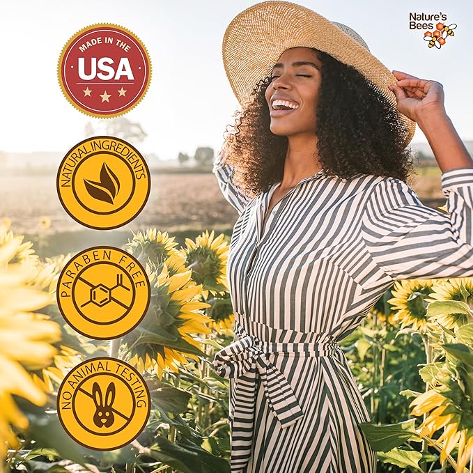 Nature's Bees Cocoa Butter Lip Balm, Lip Care for Dry Lips, Made with Coconut Oil, Beeswax, Vitamin E, Aloe, and Shea Butter, 0.15 oz Each, 4 Flavors, Citrus, Coconut, Cherry, and Mint, 24 Pack