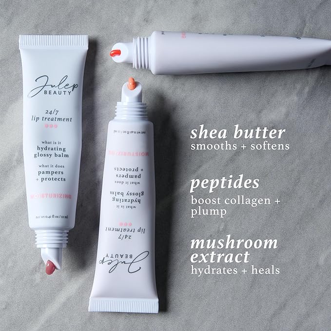 Julep 24/7 Lip Treatment – Hydrating & Glossy Lip Balm and Lip Sleeping Mask with Shea Butter – Moisturize, Protect & Soothe – Vegan & Cruelty-Free - Clear