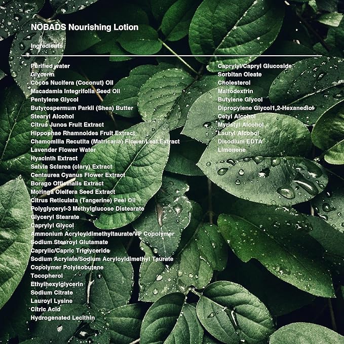 NOURISHING LOTION, Natural moisturizing ingredients, Zero skin irritation, Paraben-free and formulated without harmful ingredients, Safe for everyone in the family